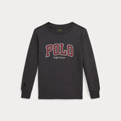 Polo Ralph Lauren Kids' Ralph Lauren Logo Cotton Long-sleeve Tee In Black