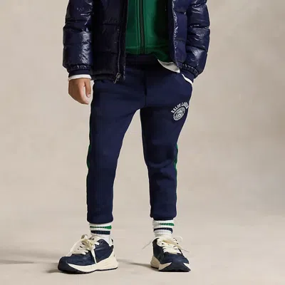 Polo Ralph Lauren Kids' Ralph Lauren Logo Crest Double-knit Jogger Pant In Blue