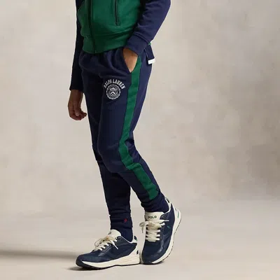 Polo Ralph Lauren Kids' Ralph Lauren Logo Crest Double-knit Jogger Pant In Green