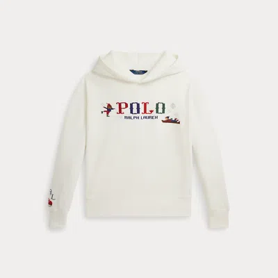 Polo Ralph Lauren Kids' Ralph Lauren Logo Embroidered Fleece Hoodie In Multi