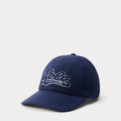 Polo Ralph Lauren Kids' Ralph Lauren Logo Fleece Ball Cap In Blue