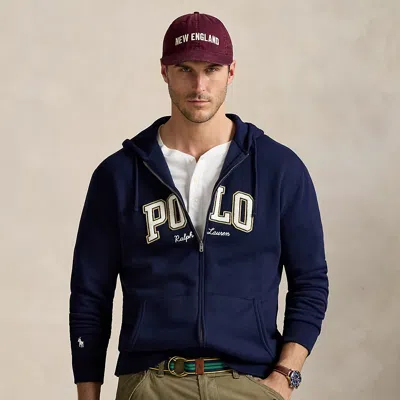 Polo Ralph Lauren Ralph Lauren Logo Fleece Full-zip Hoodie In Blue