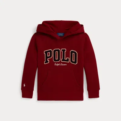 Polo Ralph Lauren Kids' Ralph Lauren Logo Fleece Hoodie In Burgundy