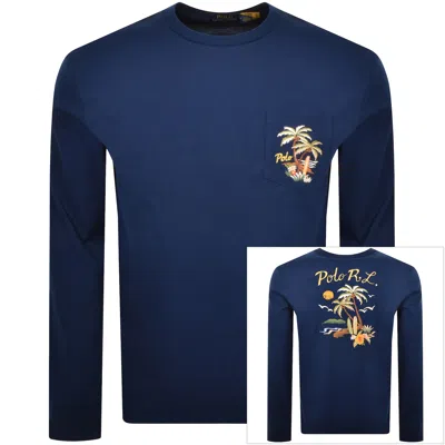 Polo Ralph Lauren Ralph Lauren Long Sleeve Pocket T Shirt Blue