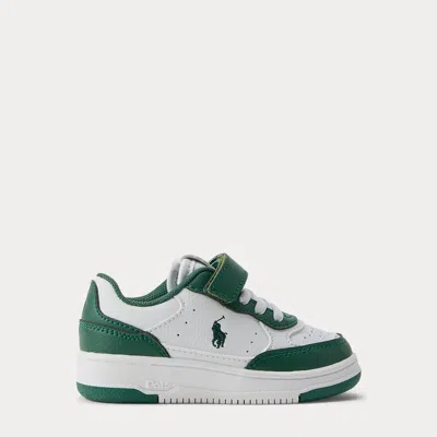 Polo Ralph Lauren Kids' Ralph Lauren Masters Court Color-blocked Ps Sneaker In Green