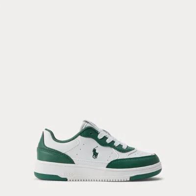 Polo Ralph Lauren Kids' Ralph Lauren Masters Court Ii Faux-leather Sneaker In Green