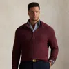 Polo Ralph Lauren Ralph Lauren Mesh-knit Cotton Quarter-zip Sweater In Multi