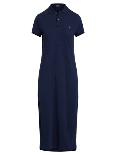 Polo Ralph Lauren Ralph Lauren Mesh Polo Dress Newport Navy In Blue