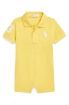 Polo Ralph Lauren Babies' Ralph Lauren Mesh Polo Romper In Oasis Yellow