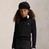 Polo Ralph Lauren Ralph Lauren Metallic Mini-cable Cardigan In Black