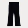 Polo Ralph Lauren Ralph Lauren Metallic Velvet Flare Legging In Blue