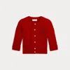 Polo Ralph Lauren Baby Girls Cable-knit Cotton Cardigan In Red