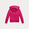 Polo Ralph Lauren Kids' Ralph Lauren Mini-cable Cotton Full-zip Hoodie In Pink