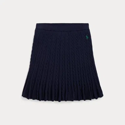 Polo Ralph Lauren Kids' Ralph Lauren Mini-cable Cotton Skirt In Blue