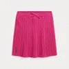 Polo Ralph Lauren Ralph Lauren Mini-cable Cotton Skirt In Burgundy