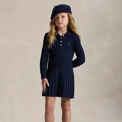 POLO RALPH LAUREN RALPH LAUREN MINI-CABLE POLO SWEATER DRESS