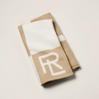Polo Ralph Lauren Northam Throw Blanket In Camel/cream