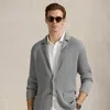 Polo Ralph Lauren Ralph Lauren Performance Cotton-blend Blazer Cardigan In Gray