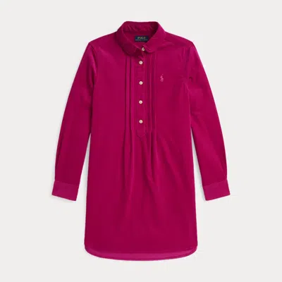 POLO RALPH LAUREN RALPH LAUREN PINTUCKED COTTON CORDUROY DRESS