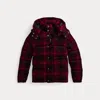 Polo Ralph Lauren Ralph Lauren Plaid Convertible Corduroy Down Jacket In Red