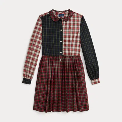 Polo Ralph Lauren Kids' Ralph Lauren Plaid Cotton Poplin Shirtdress In Multi