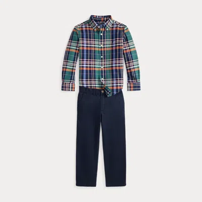 POLO RALPH LAUREN RALPH LAUREN PLAID COTTON SHIRT & CHINO PANT SET