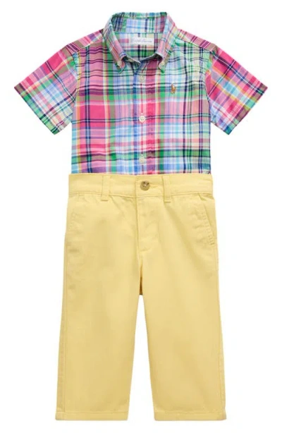 POLO RALPH LAUREN RALPH LAUREN PLAID SHIRT & PANTS SET