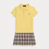 Polo Ralph Lauren Ralph Lauren Plaid-skirt Stretch Mesh Polo Dress