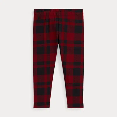 Polo Ralph Lauren Kids' Ralph Lauren Plaid Stretch Jersey Legging In Red