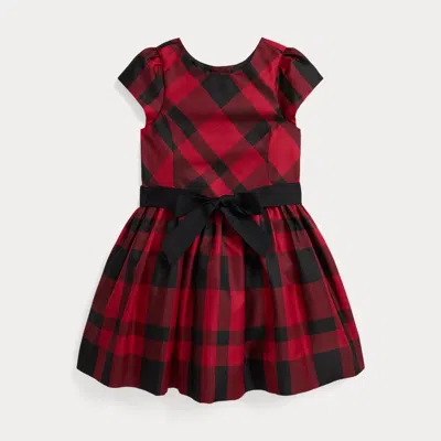 Polo Ralph Lauren Kids' Ralph Lauren Plaid Taffeta Dress In Red