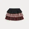 Polo Ralph Lauren Ralph Lauren Plaid Tiered Poplin Skirt In Multi