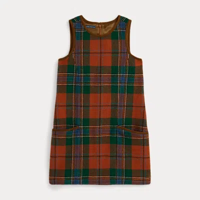 Polo Ralph Lauren Kids' Ralph Lauren Plaid Wool-blend Dress In Multi
