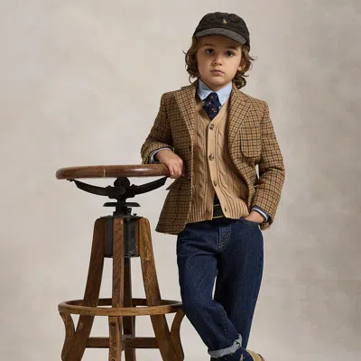Polo Ralph Lauren Kids' Ralph Lauren Plaid Wool Tweed Sport Coat In Multi