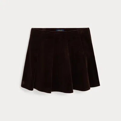 Polo Ralph Lauren Kids' Ralph Lauren Pleated Corduroy Skirt In Burgundy