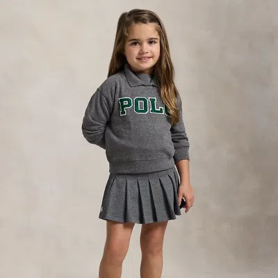 Polo Ralph Lauren Kids' Ralph Lauren Pleated Cotton Jersey Skort In Gray
