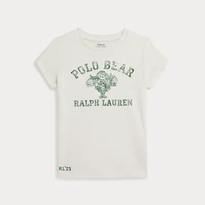 Polo Ralph Lauren Kids' Ralph Lauren Polo Bear Cotton Jersey Tee In White