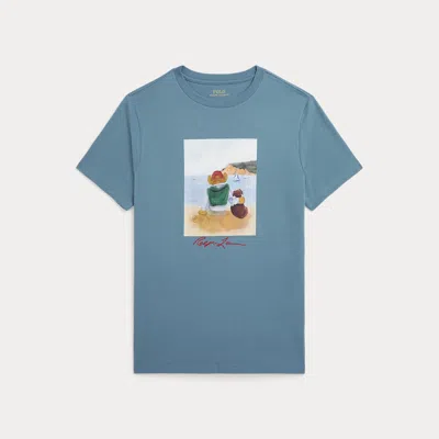 Polo Ralph Lauren Kids' Ralph Lauren Polo Bear Cotton Jersey Tee In Blue