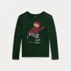 Polo Ralph Lauren Kids' Ralph Lauren Polo Bear Cotton Long-sleeve Tee In Black