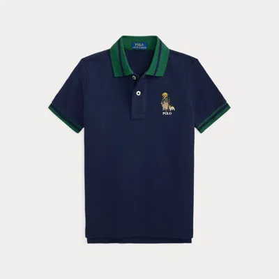 POLO RALPH LAUREN RALPH LAUREN POLO BEAR COTTON MESH POLO SHIRT