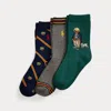 Polo Ralph Lauren Ralph Lauren Polo Bear Crew Sock 3-pack In Multi