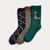 Polo Ralph Lauren Ralph Lauren Polo Bear Crew Sock 3-pack In Multi