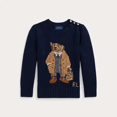 Polo Ralph Lauren Kids' Ralph Lauren Polo Bear Crewneck Sweater In Blue