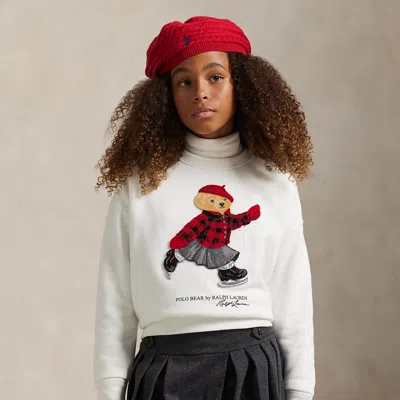 Polo Ralph Lauren Kids' Ralph Lauren Polo Bear Fleece Boxy Sweatshirt In Brown