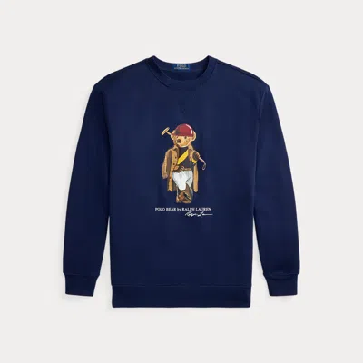 Polo Ralph Lauren Long Sleeve Fleece Society Bear Crewneck Sweatshirt In Multi
