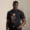 Polo Ralph Lauren Mens Fa25 Black Holiday Bear Bear-print Short-sleeve Cotton T-shirt In Black