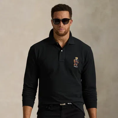 Polo Ralph Lauren Ralph Lauren Polo Bear Mesh Polo Shirt In Black