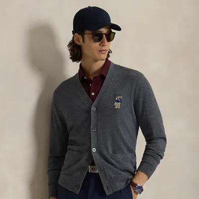 Polo Ralph Lauren Ralph Lauren Polo Bear Performance Cardigan In Gray