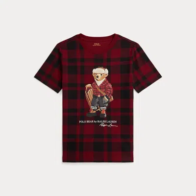 POLO RALPH LAUREN RALPH LAUREN POLO BEAR PLAID COTTON TEE