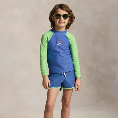 Polo Ralph Lauren Kids' Ralph Lauren Polo Bear Swim Trunk In Blue