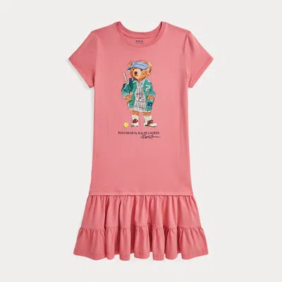 POLO RALPH LAUREN RALPH LAUREN POLO BEAR TIERED COTTON JERSEY DRESS